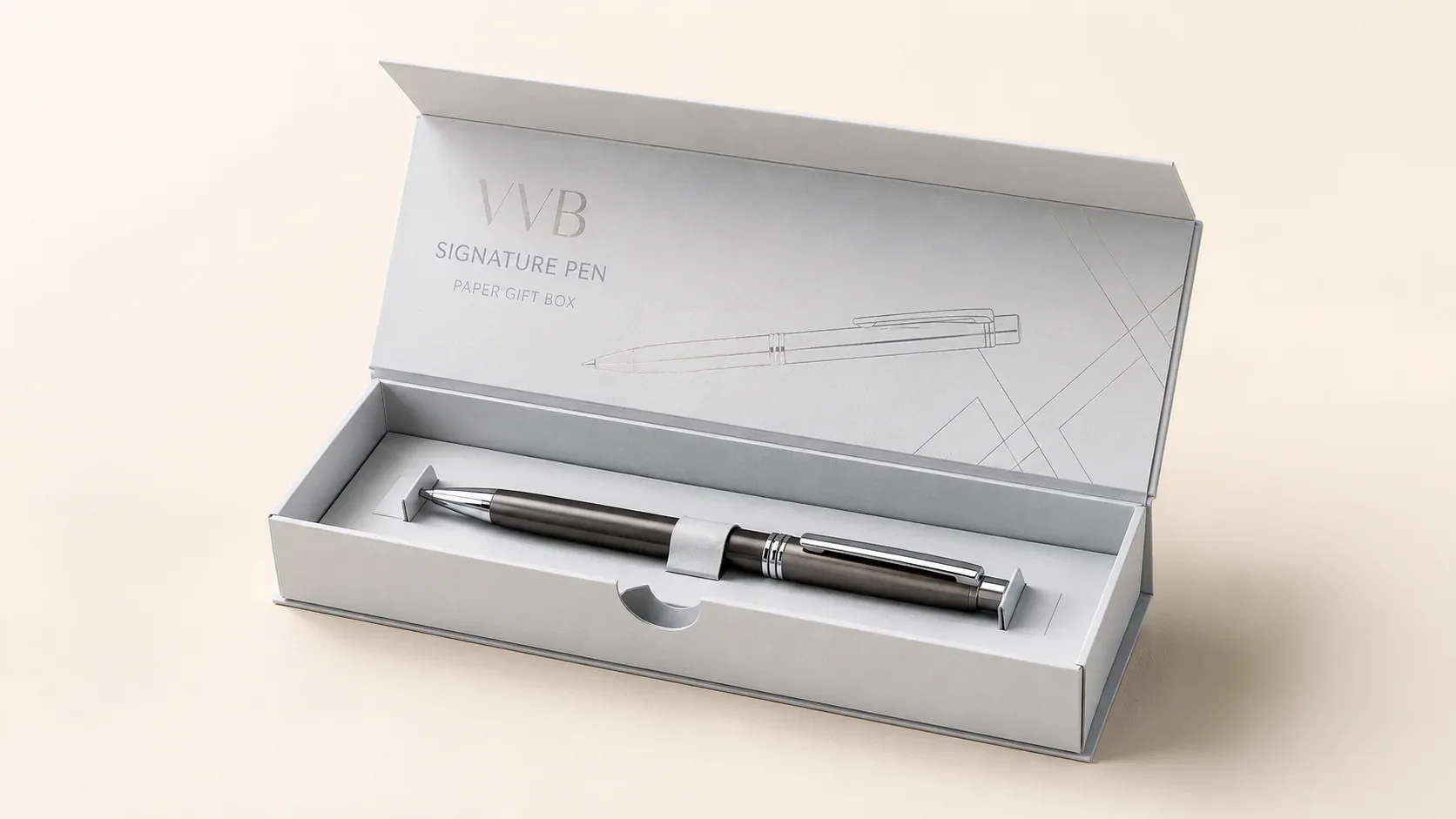 Paper boxes for corporate gift packaging.